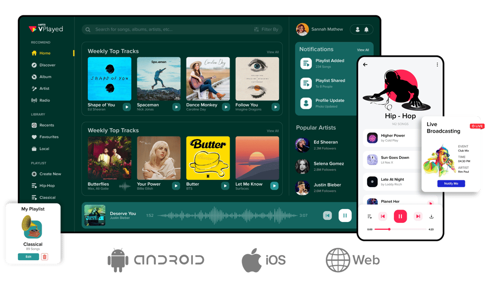 Audio Streaming Solution Audio Streaming site Build an Audio